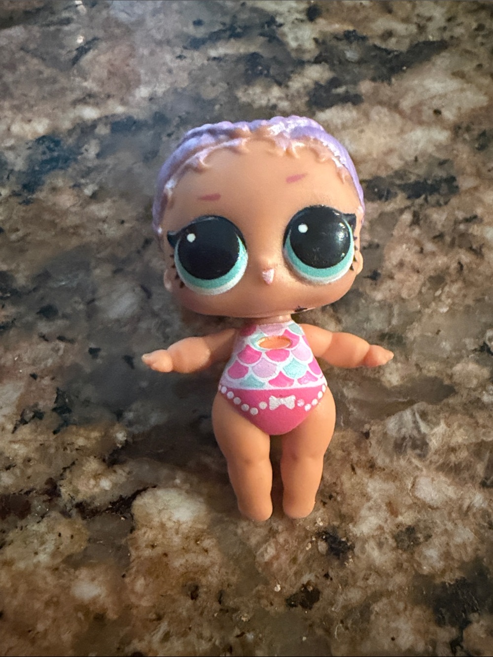L.O.L. Surprise! Pink Swimsuit Doll with Lavender Hair and Aqua Eyes